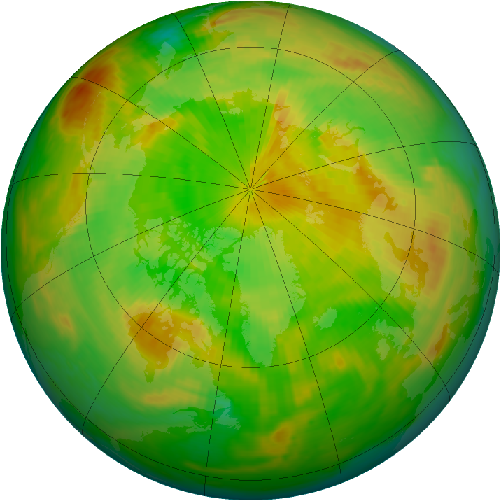 Arctic ozone map for 11 June 1984